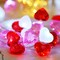 Valentine Day Decor 10 ft 30 LEDs 3D Heart Lights, Red White Pink Fairy String Lights with Remote Battery Operated, Valentines Decorations for The Home Bedroom Garland Wedding Indoor Timer